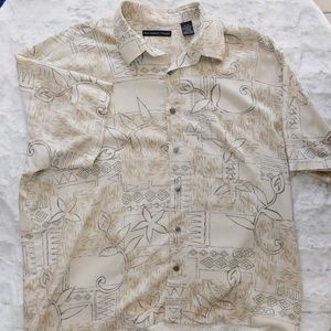NATURAL ISSUE MEN'S RAYON CASUAL BUTTON DOWN SHIRT